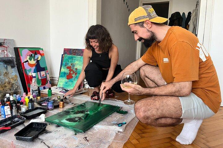 Istanbul Art Escape Wine and Paint at Local's Home