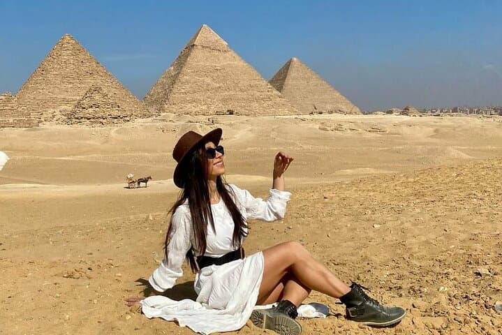 Pyramids of Giza Necropolis with Entry Ticket inside the Pyramid