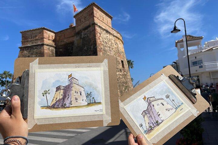 Rundtur och teckning i Mijas. Ingen tidigare erfarenhet