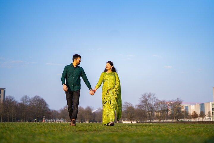 Fotosessie in de vroege ochtend in Berlijn
