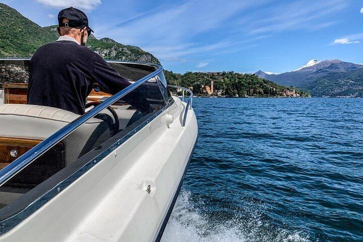 Cruzeiro de lancha guiado privado no Lago Como de 1h a 4h
