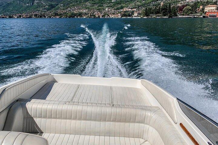 Cruzeiro de lancha guiado privado no Lago Como de 1h a 4h