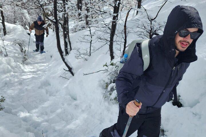 Randonnée privée en raquettes à Bariloche en hiver