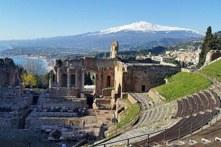 Heldags privat tur til Etna og Taormina