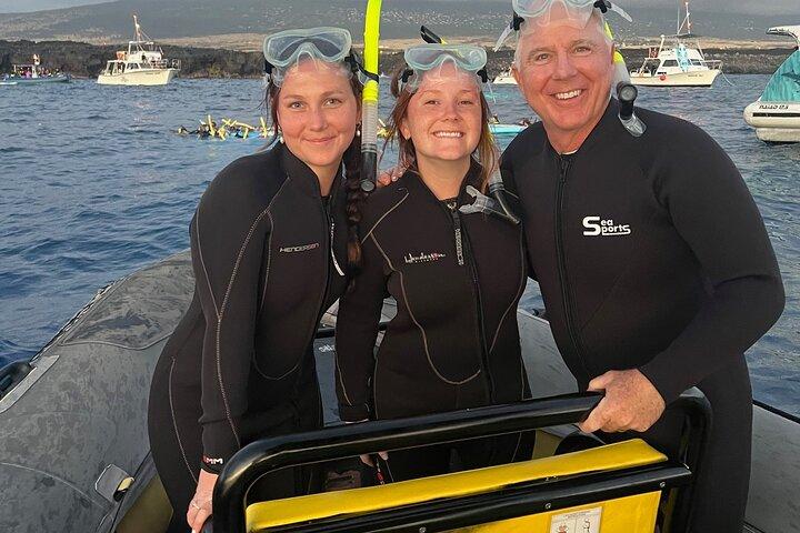 Tour delle mante al tramonto a Kailua-Kona