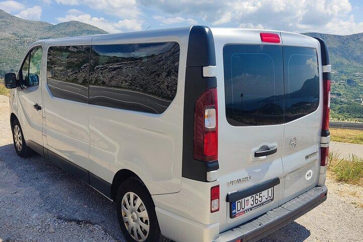 Transferência privada com minivan de Dubrovnik para Split
