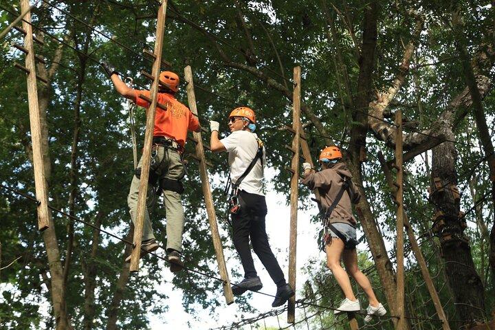 Aventure en tyrolienne à Chiang Mai avec déjeuner et prise en charge à l'hôtel en ville