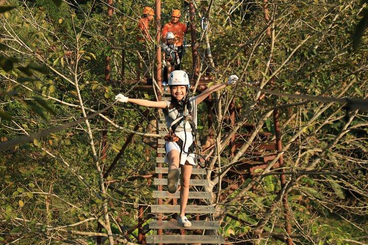 Aventure en tyrolienne à Chiang Mai avec déjeuner et prise en charge à l'hôtel en ville