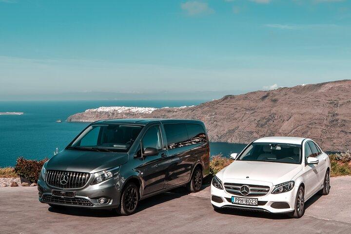 Santorini, traslado privado con vehículo de lujo con aire acondicionado