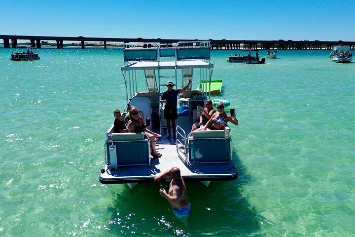 Prive Crab Island dubbele glijbanen Pontoon Charter