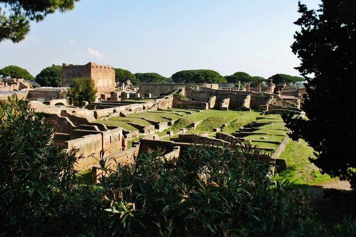 Ancient Rome at Ostia Antica: Ticket, Golf Cart Tour & Aperitivo