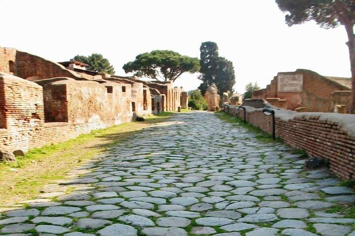 Ancient Rome at Ostia Antica: Ticket, Golf Cart Tour & Aperitivo
