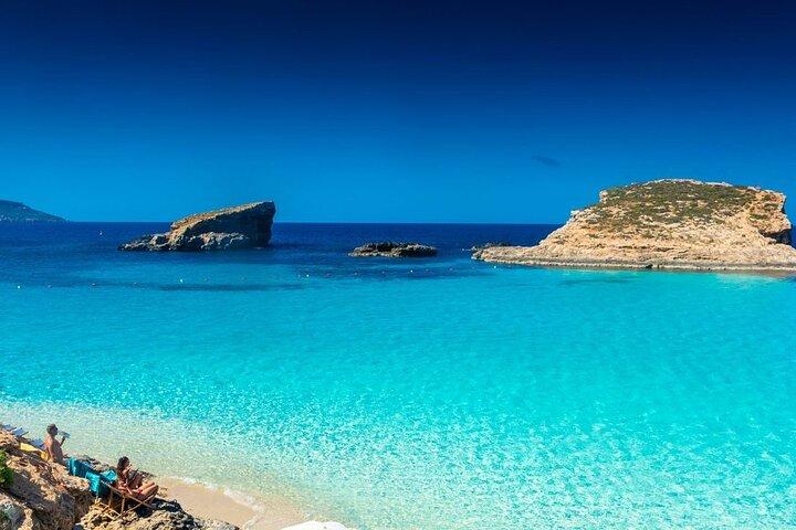Comino: Blue Lagoon, Crystal Lagoon, Gozo, Croisière dans les grottes marines