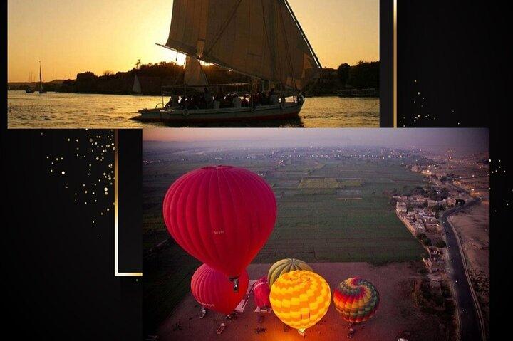 Twee tours in Luxor: zonsopgang Ballonvlucht en zonsondergang Felucca Ride