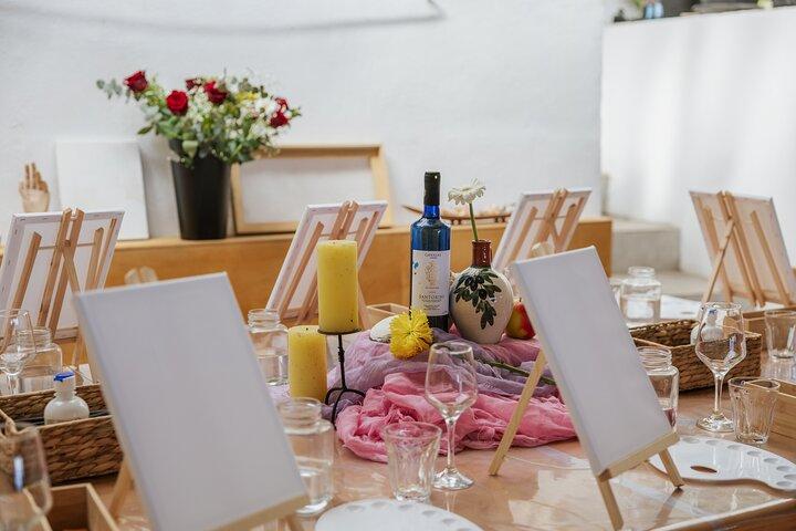 Malworkshop mit Wein und griechischen Vorspeisen