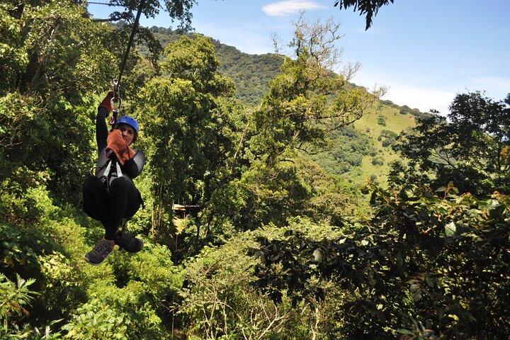 Zipline tour on the central valley of Costa Rica