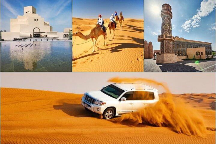 Stadtrundfahrt und Wüstensafari mit Kamelritt und Sandboarding