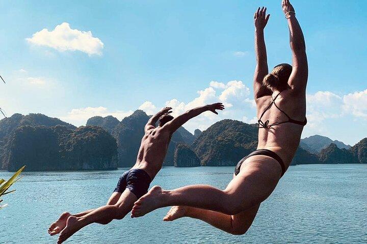 Ganztägige Bootstour von Cat Ba zur Lan Ha Bay in weniger touristischen Gebieten