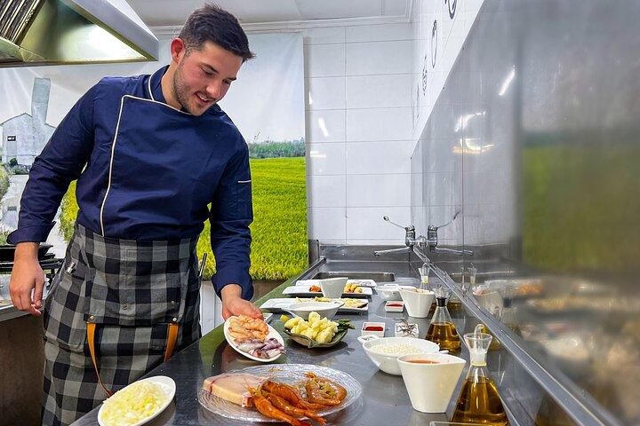 Cours de cuisine de paella, dégustation de vins et marché central de Valence