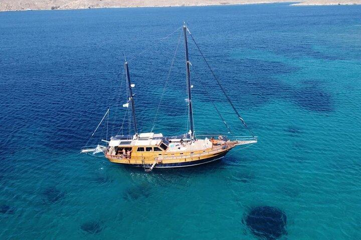 デロス島とレニア諸島への乗り合いミコノスセイルクルーズ