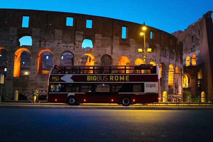 Visite nocturne panoramique de Rome en Big Bus