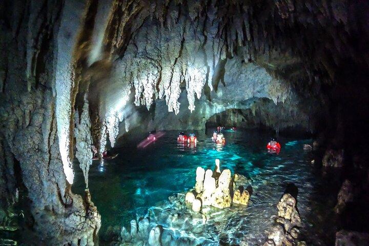 Cenote Cavern Tour and Swim with Sea Turtles in Akumal