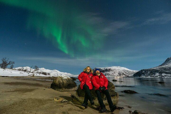 Tromsø : Visite des aurores boréales en minivan avec photographe