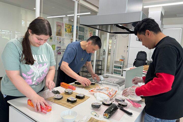 Special sushi rolls only available in Japan Making Experience