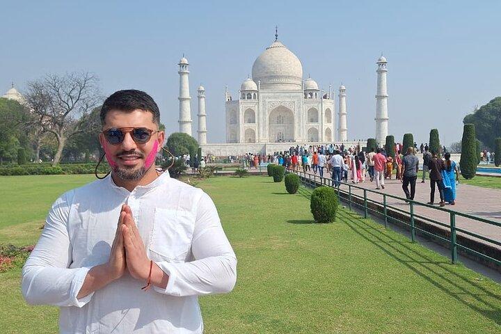 Heldags Taj mahal & Red Fort-tur med Gatimaan-toget fra Delhi