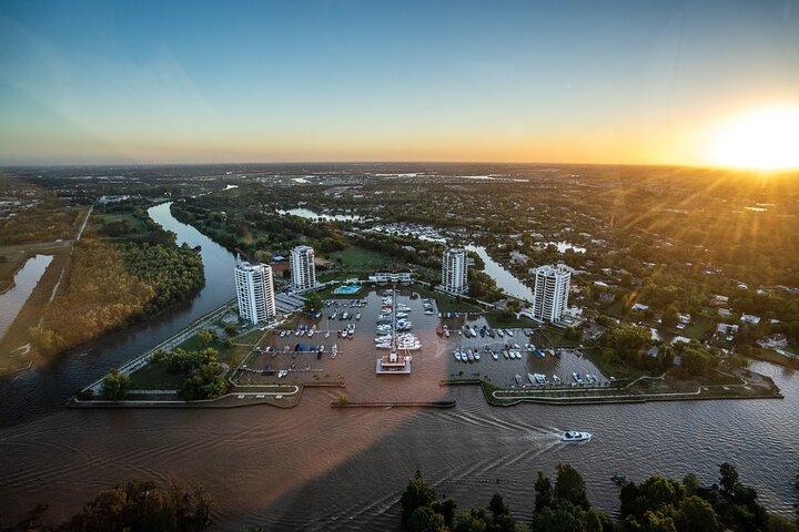 Baptism flight by helicopter over Buenos Aires
