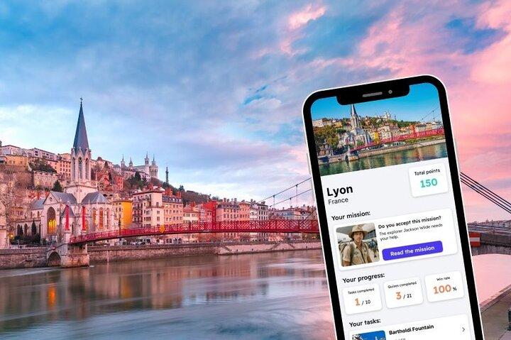Jogo de exploração de Lyon e passeio pela cidade no seu telefone