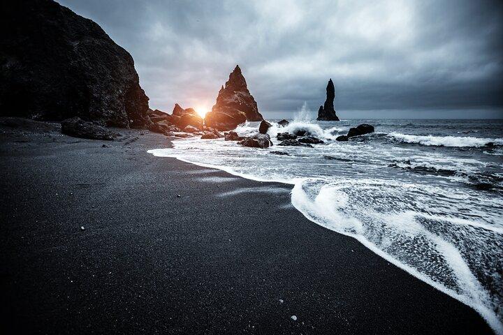 Black Sand Beach Waterfalls Glacier Private Zuidkust IJsland