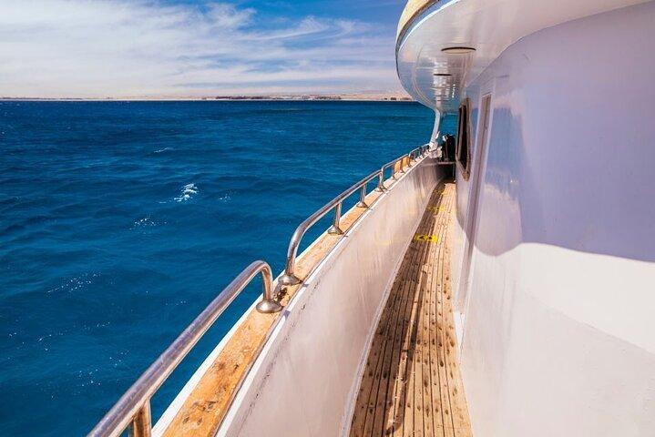 Zee- en zandrendez-vous in Orange Bay en Giftun Island