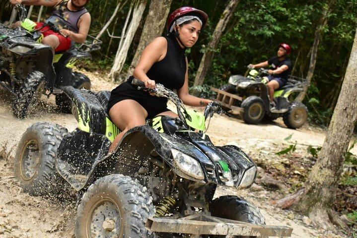 ATV-tur från Tulum eller Riviera med Ziplines och Cenote Swim Day