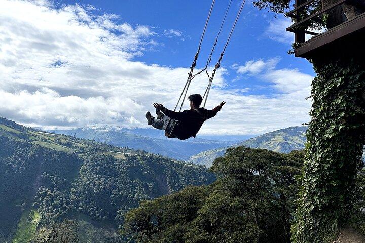 Quito till Baños Tour med lunch och biljetter–vattenfall och äventyr