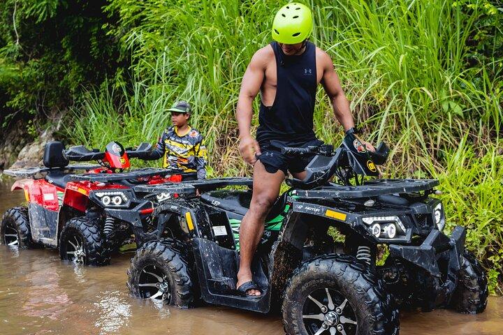 Rafting 7KM & ATV visita caverna de macaco e cachoeira com almoço
