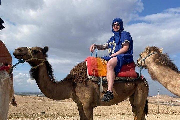 Utforska Agafay Desert: Buggy & Camel Rides with Dinner Show