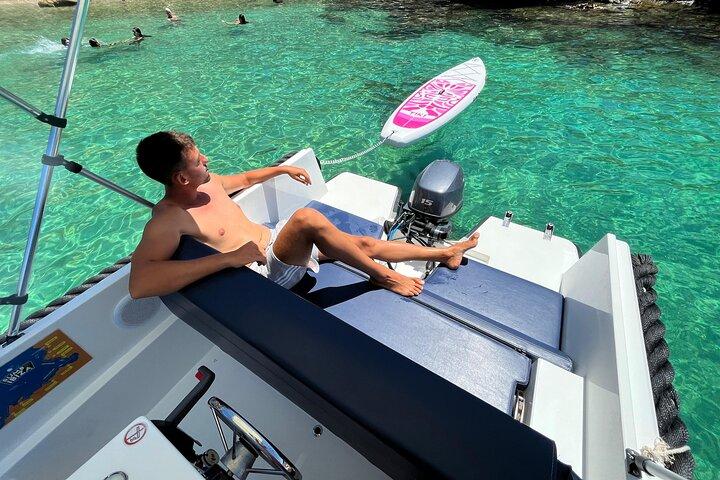 Bådeventyr uden licens i San Antonio Ibiza