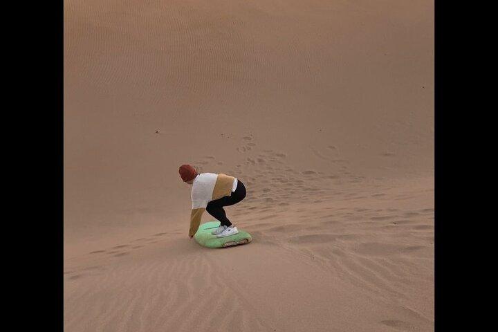 Agadir /Taghazout: Timlalin Dunes Adventure Sandboarding & Sunset