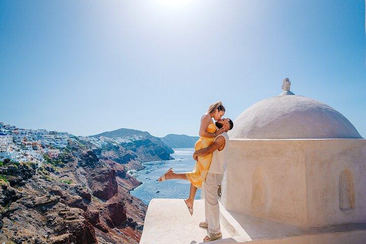 Santorini : Paseo de sesiones de fotos privadas personalizadas en Oia