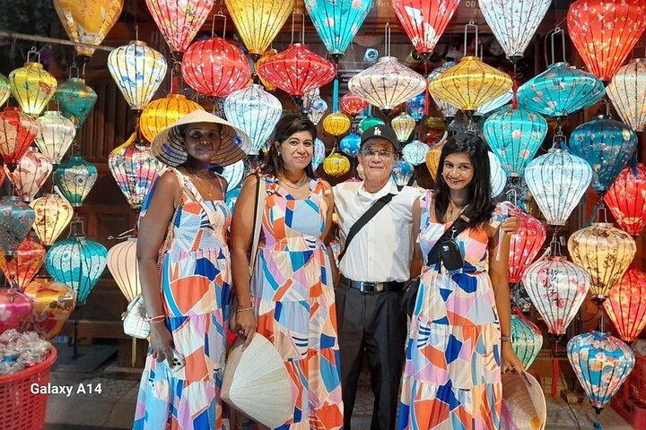 Passeio de barco em cesta - aula de fabricação de lanternas e passeio a pé Hoi An