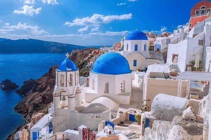 Experiência turística dos destaques de Santorini