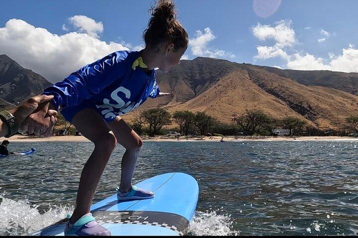 Private Family Surf Lessons on the West Side of Maui