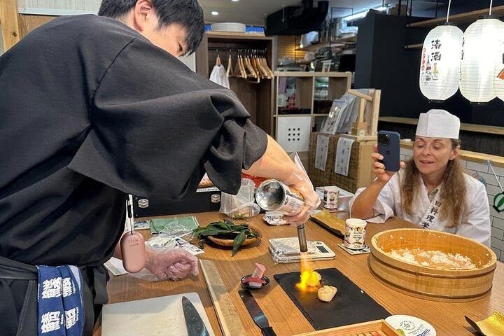 金沢 56年制調理師学校で寿司と日本語料理教室
