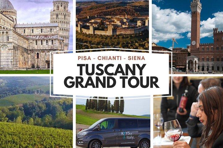 Grand tour de Toscane au départ de Florence : Pise, dégustation de vins du Chianti, Sienne