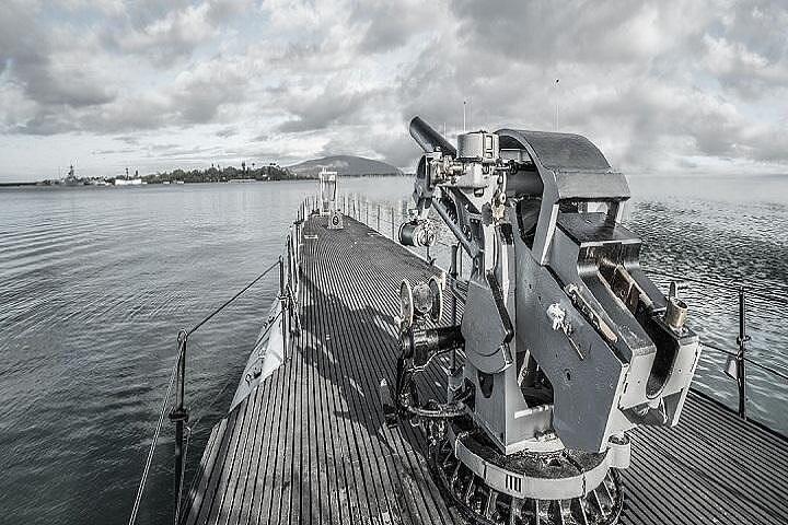 Slagskibe fra Anden Verdenskrig ved Pearl Harbor fra Waikiki