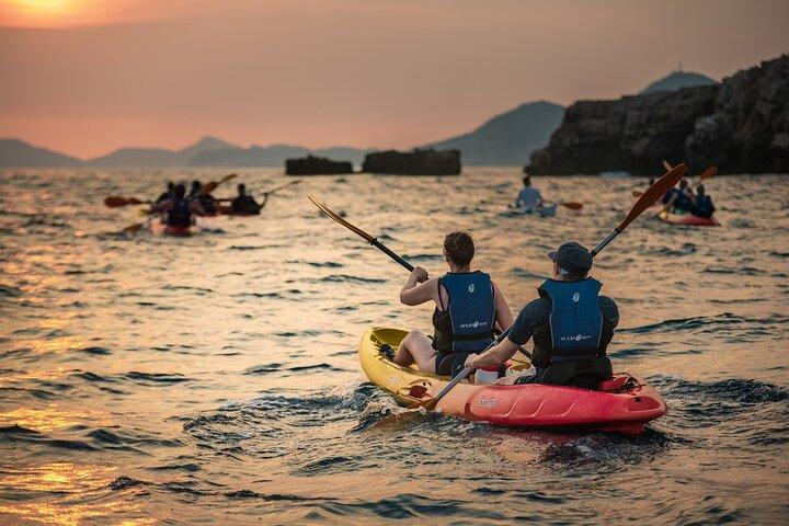 Dubrovnik: Sunset Kayak & Schnorcheltour mit Wein & Wasser