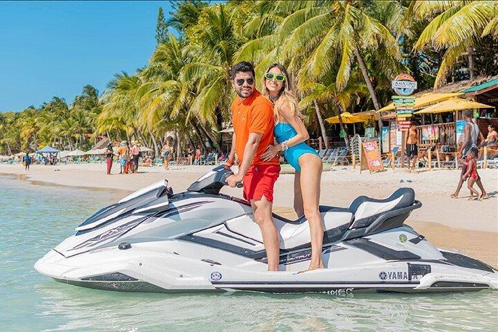 Roatan Jet Ski Adventure, snorkel e praia