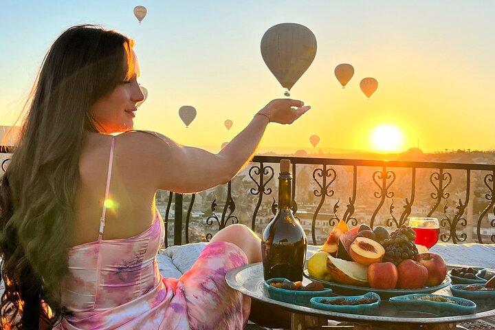Spot photo sur la terrasse de Cappadoce