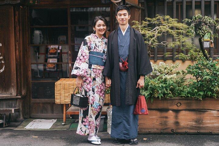 Tokio Auténtico Kimono de alquiler en Asakusa con opción de fotografía